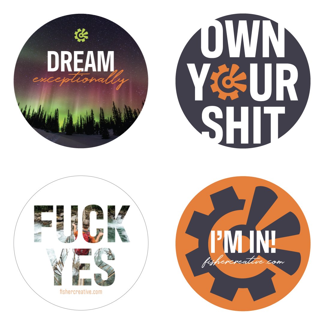 Stickers designed for Fisher Creative