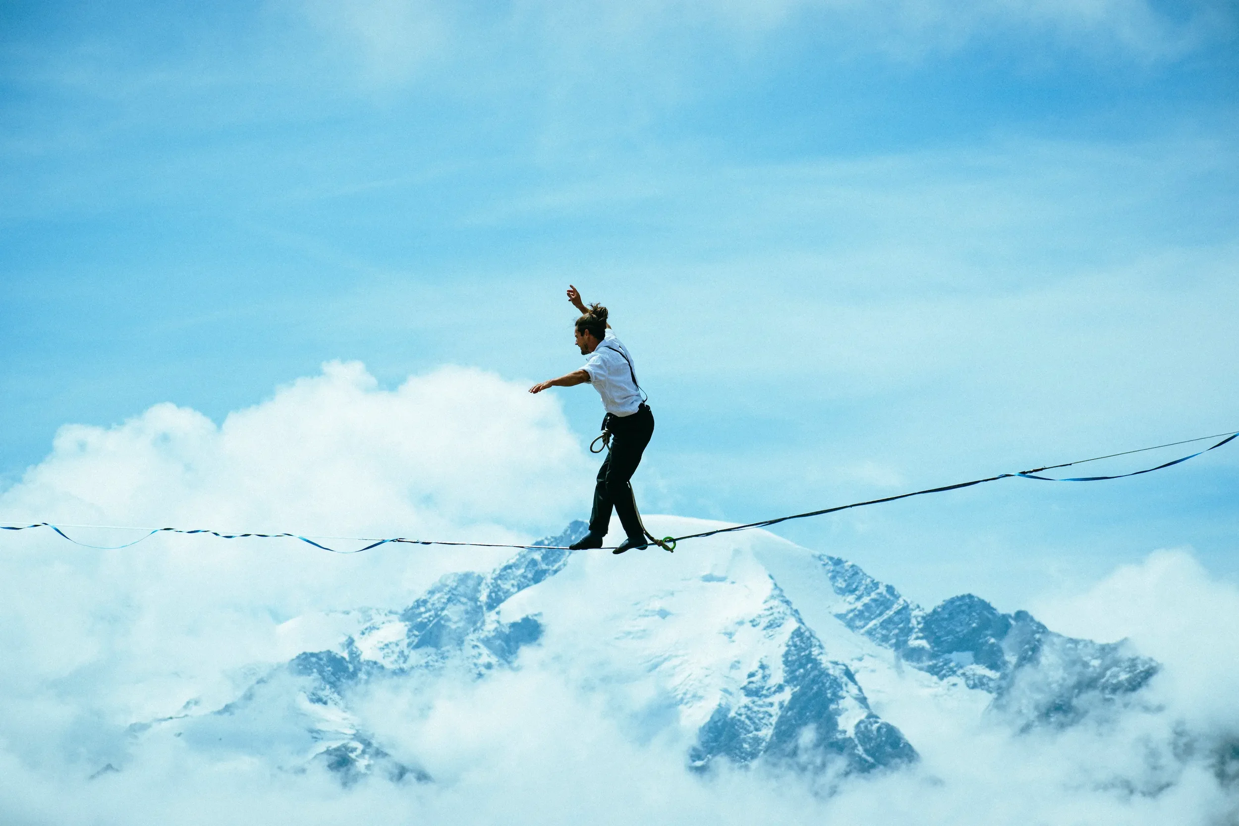 Show de Highline et initiations slackline à la Fête des familles de Verbier