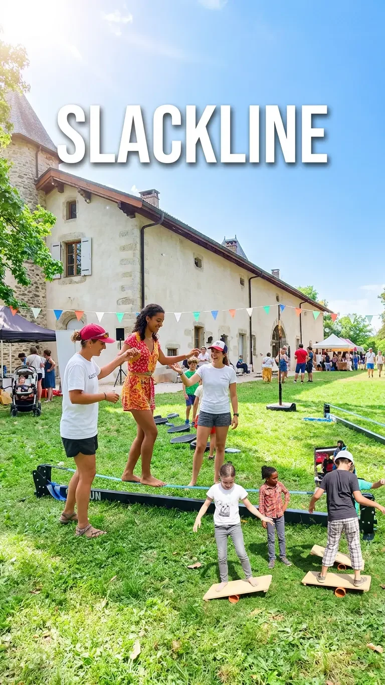 Atelier slackline pour la Journée de la durabilité de Prilly