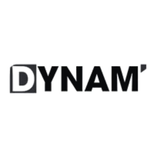 Logotipo con el texto "DYNAM'".