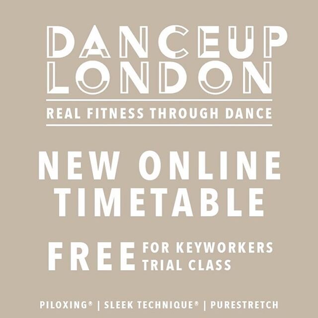 Hey lovely people! The lockdown continues and so does the offerings from DanceUp HQ.....
TIMETABLE AS FOLLOWS:
TUES 7pm PILOXING  TUES 8.10pm PURESTRETCH  THURS 9am SLEEK TECHNIQUE BALLET BOOTCAMP  FRI 8am PILOXING EXPRESS *ALL CLASSES LIVE STREAMED 
