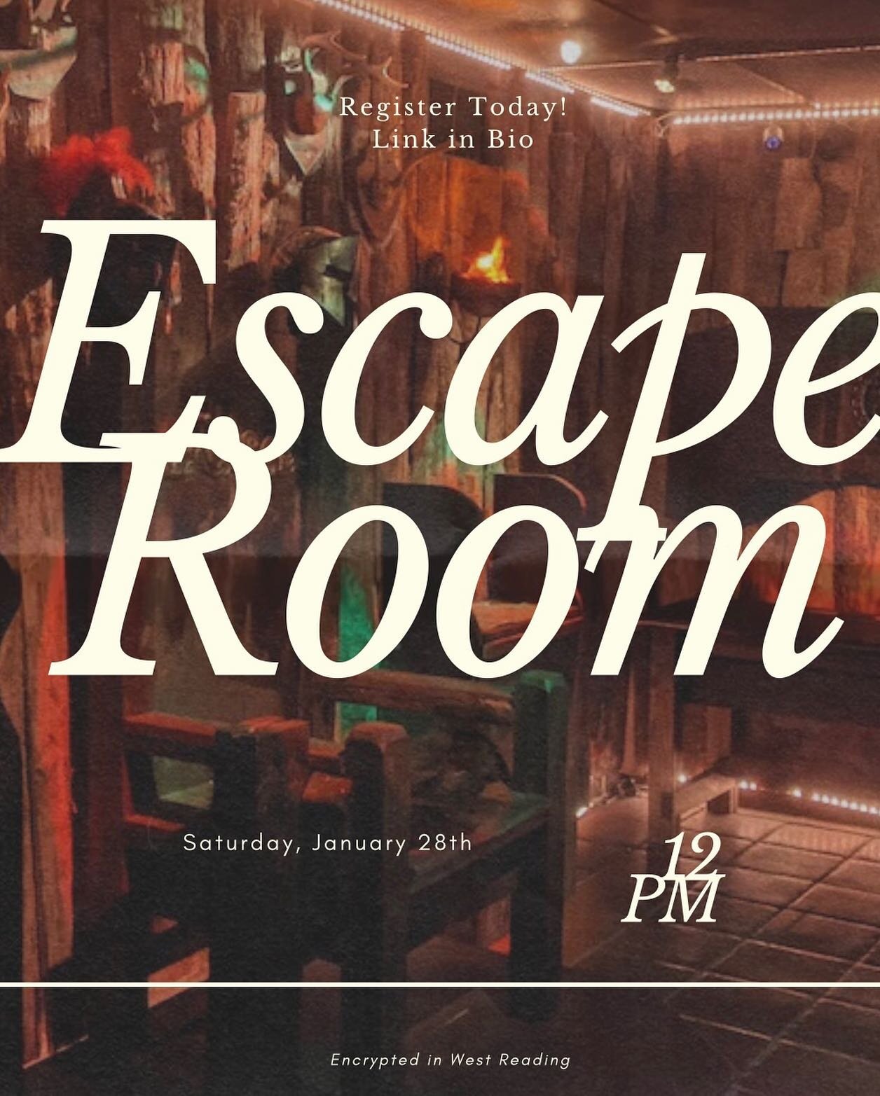 This Saturday (January 28th), GCYA is going to Encrypted in West Reading, to escape a Viking Raid! This will be a great time of team building, problem solving, &amp; collaboration.

Will we work together to escape on time, or fold under pressure? 🤔
