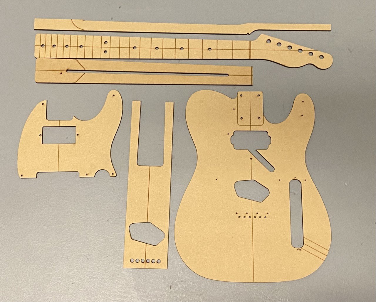 Classic Telecaster Complete Template set with neck humbucker.jpg