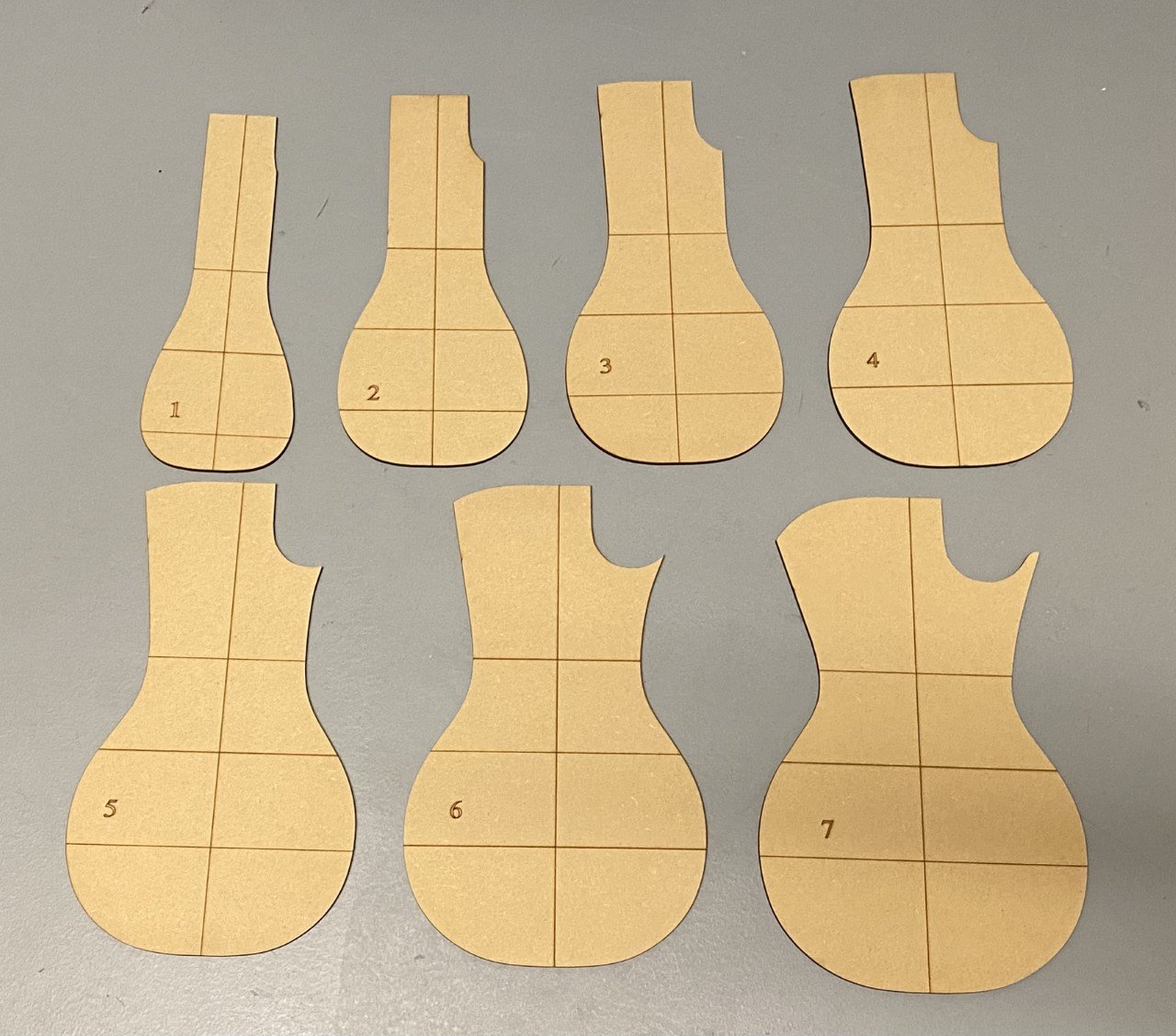 1958 1959 1960 Les Paul Contour template set.jpg