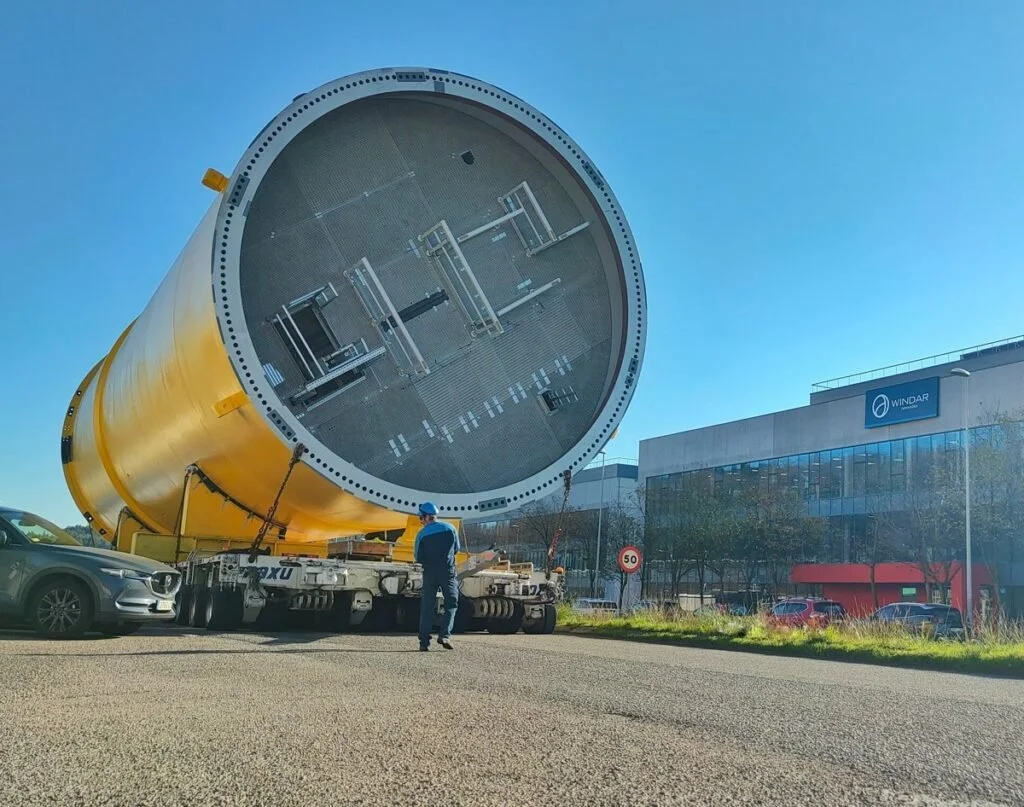 First Vineyard Wind 1 Transition Piece Rolls Out