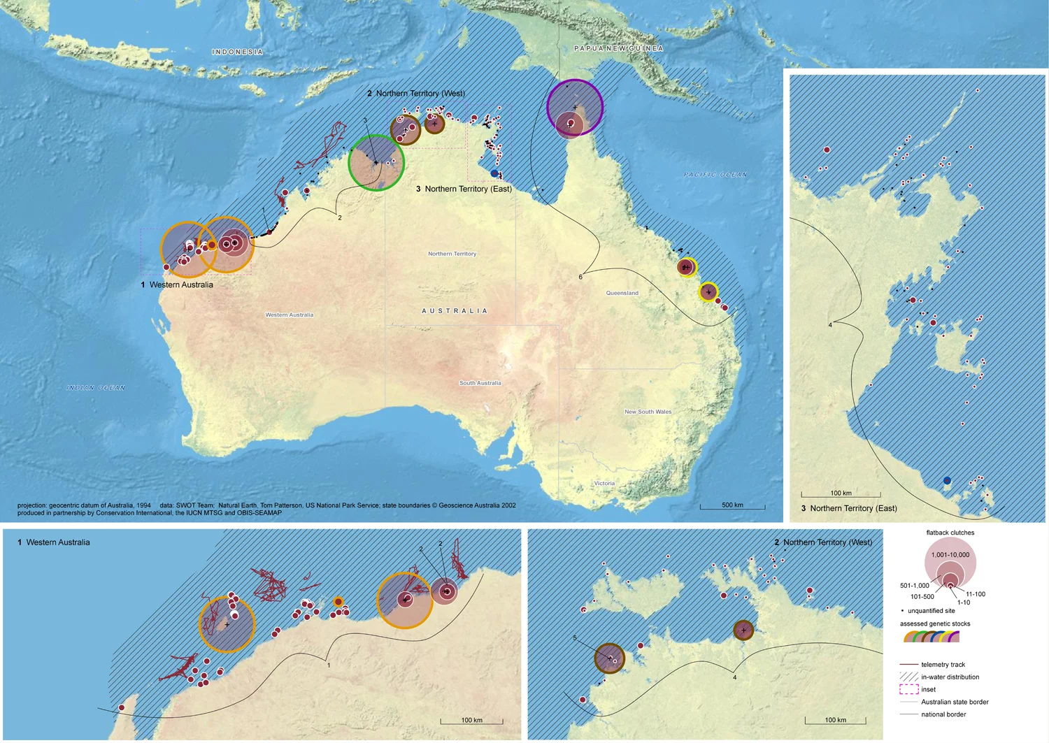 Global Biogeography of the Flatback ( data citations ) | SWOT Report , vol. IV (2009) .