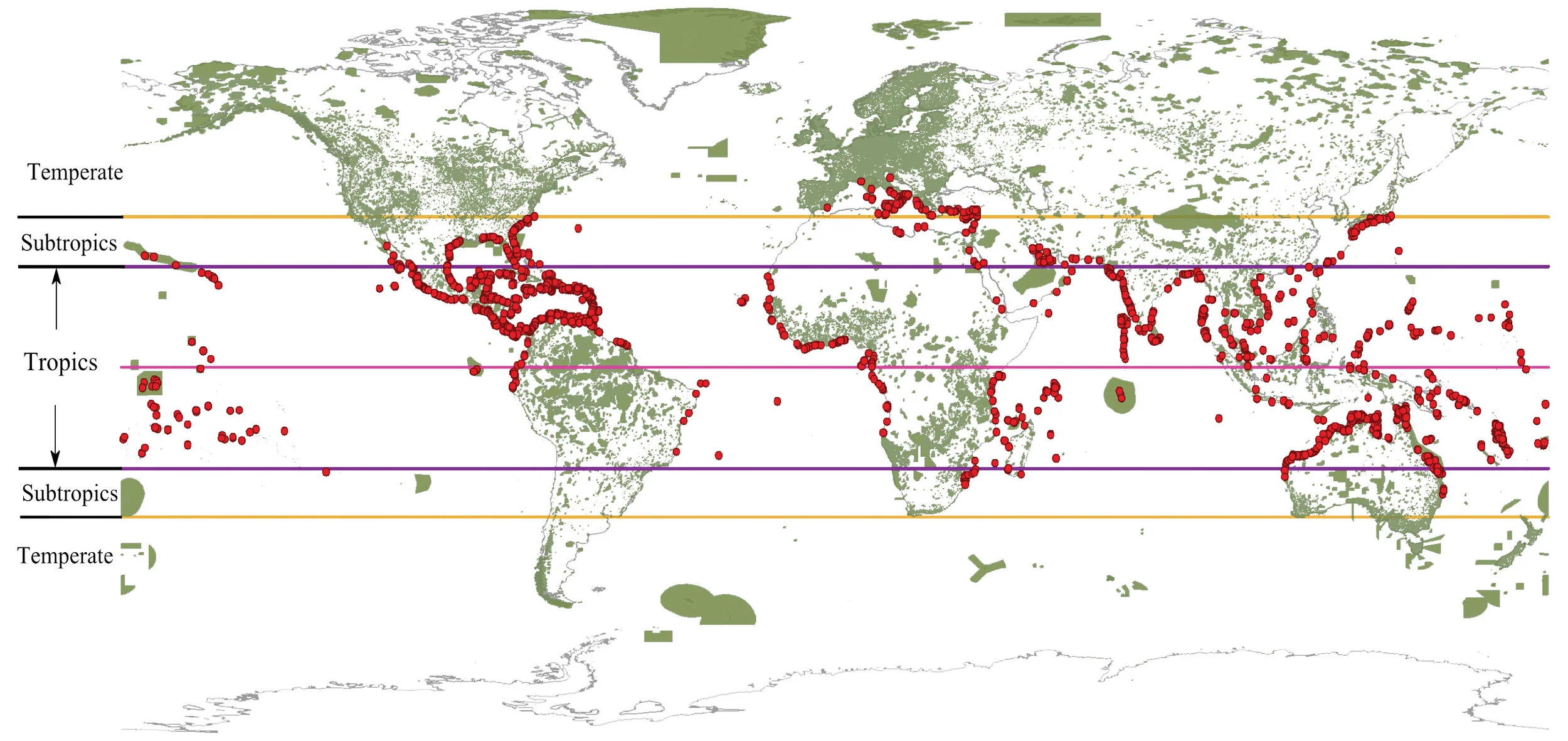 Examples of How SWOT Database has been used for Research and Conservation