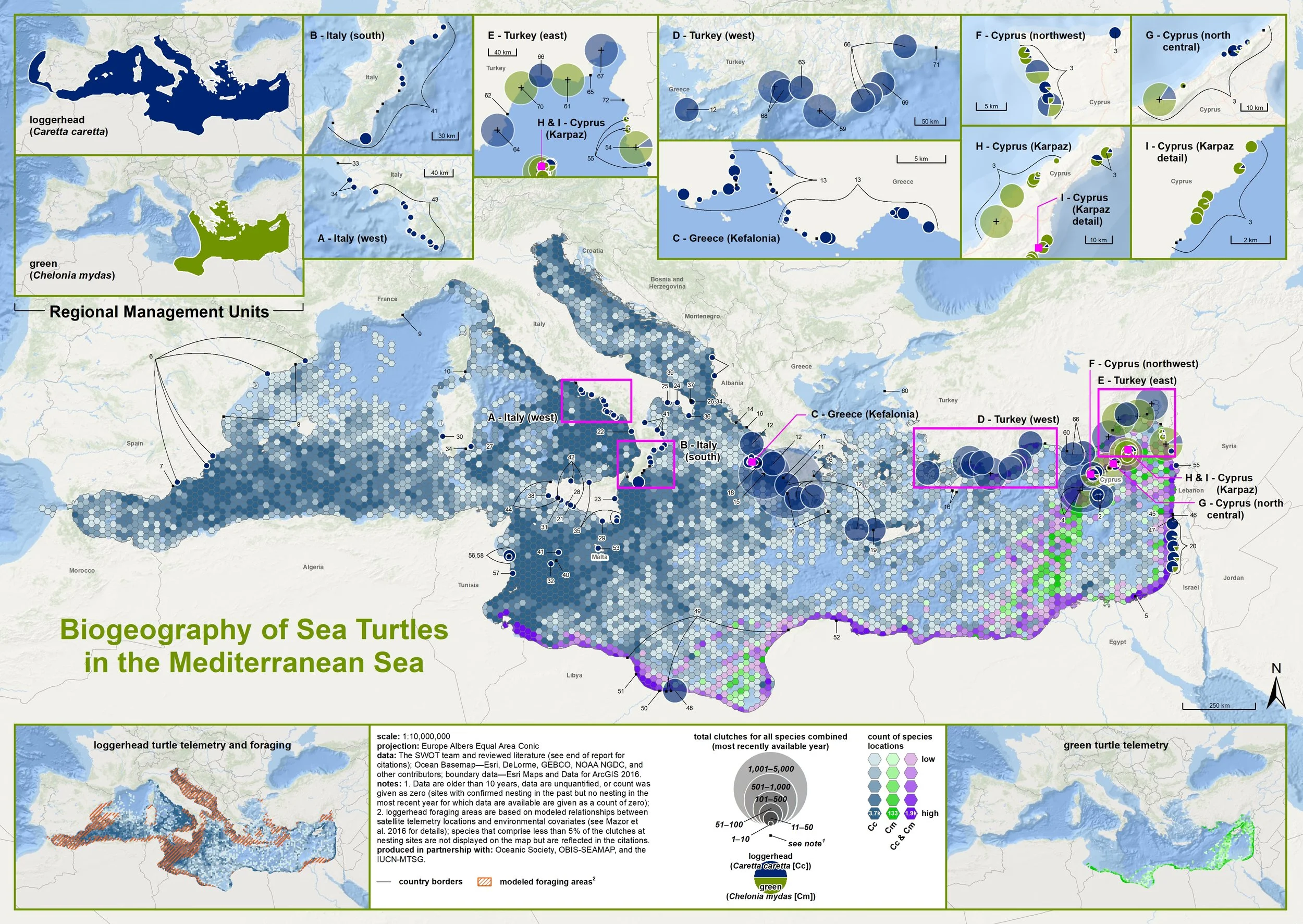Biogeography of Sea Turtles in the Mediterranean Sea ( data citations ) | SWOT Report , vol. XIV (2019) .