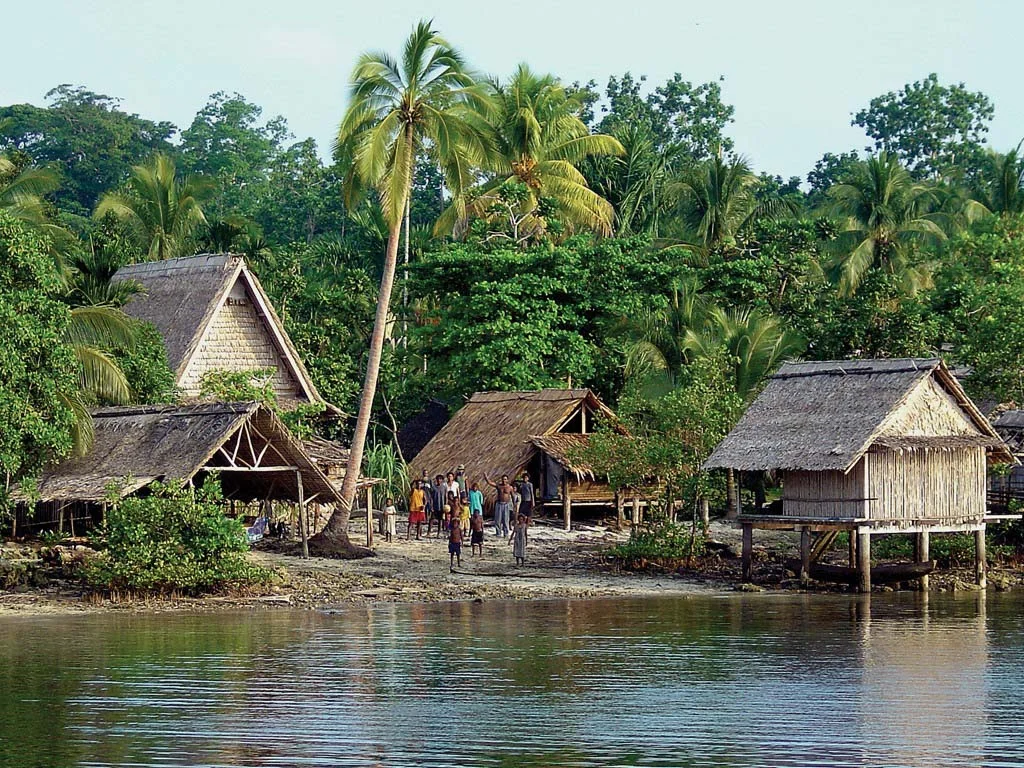 Village scene from a conservation area in the Solomon Islands © EMRE TURAK