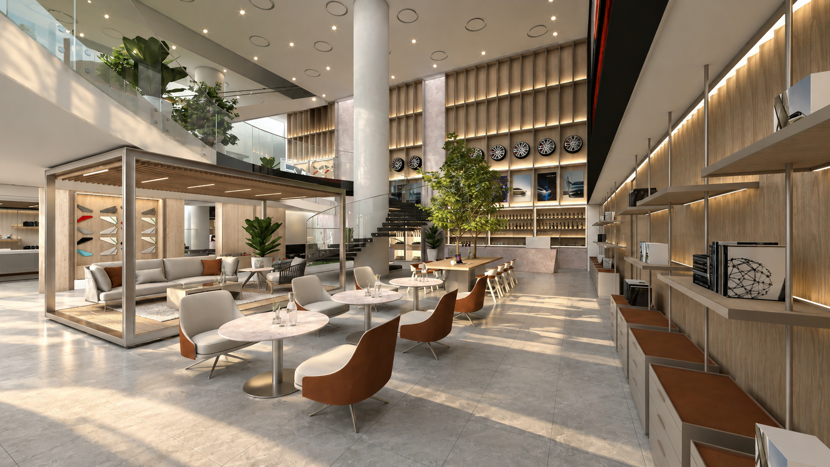 Sunlit Luxury Automotive Showroom Lounge.png