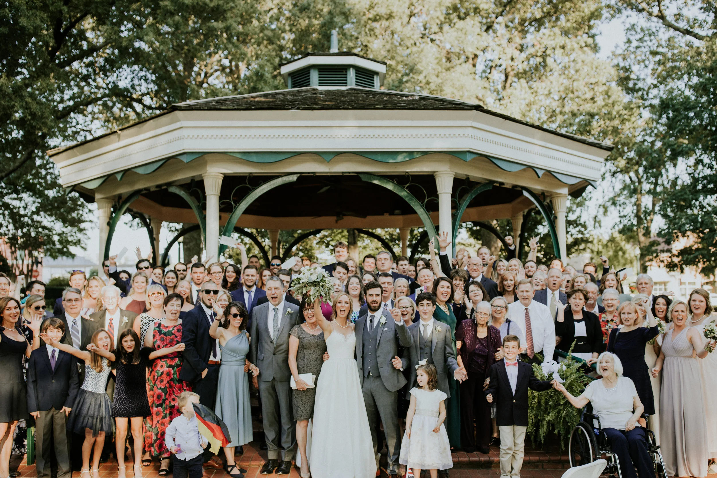 Anna and Joseph requested a group photo with all their guests right after the ceremony. It was so awesome! Anna’s family came from Germany, and their friends traveled from around the globe to celebrate with them in Collerville, Tennessee.