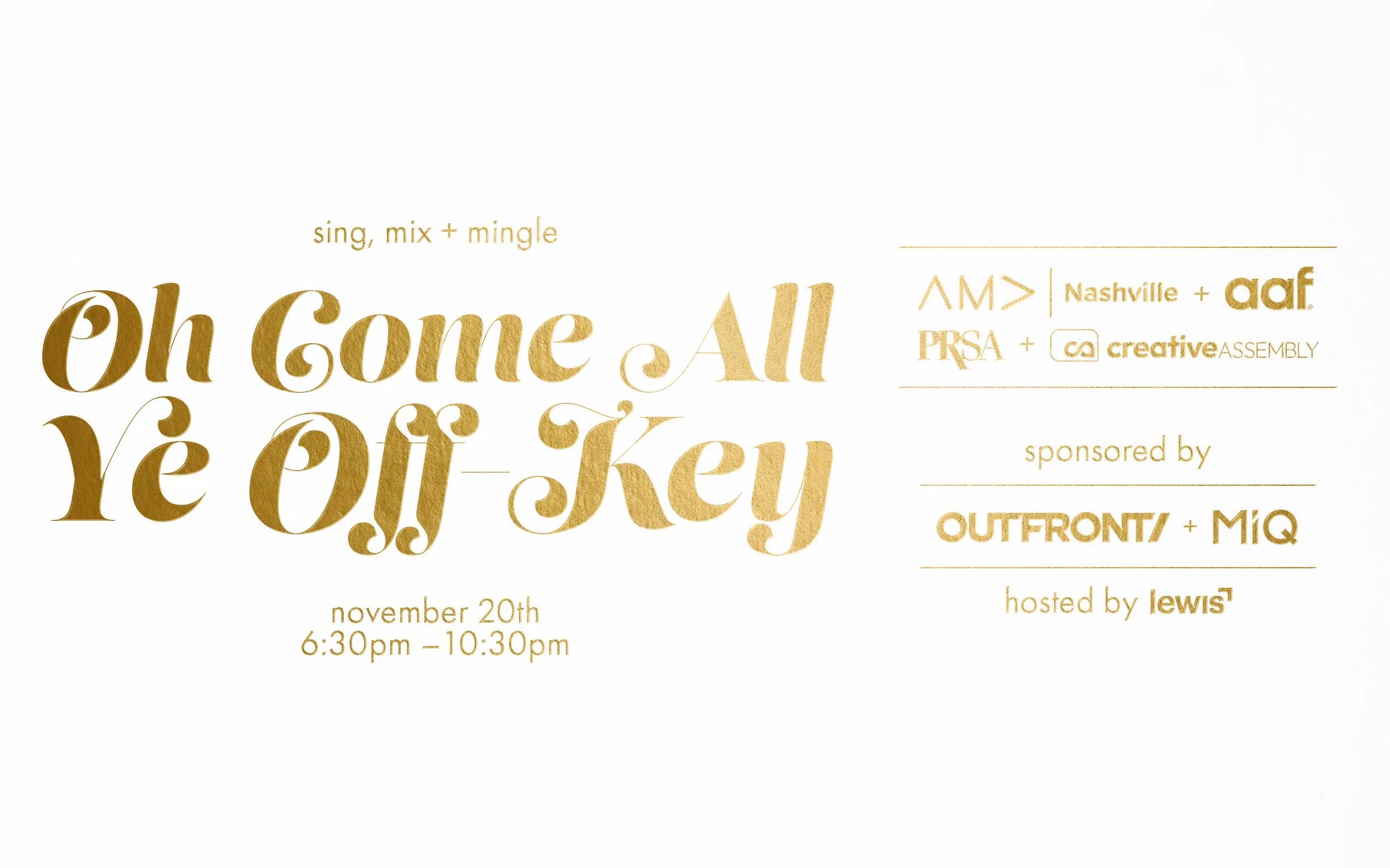 Sing, Mix &amp; Mingle: Oh Come All Ye Off-Key