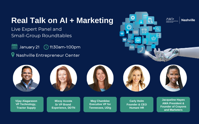Real Talk on AI + Marketing:  Live Expert Panel and Small-Group Roundtables