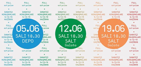 FULL Art Prize sanatçı konuşmaları tarih ve mekânları