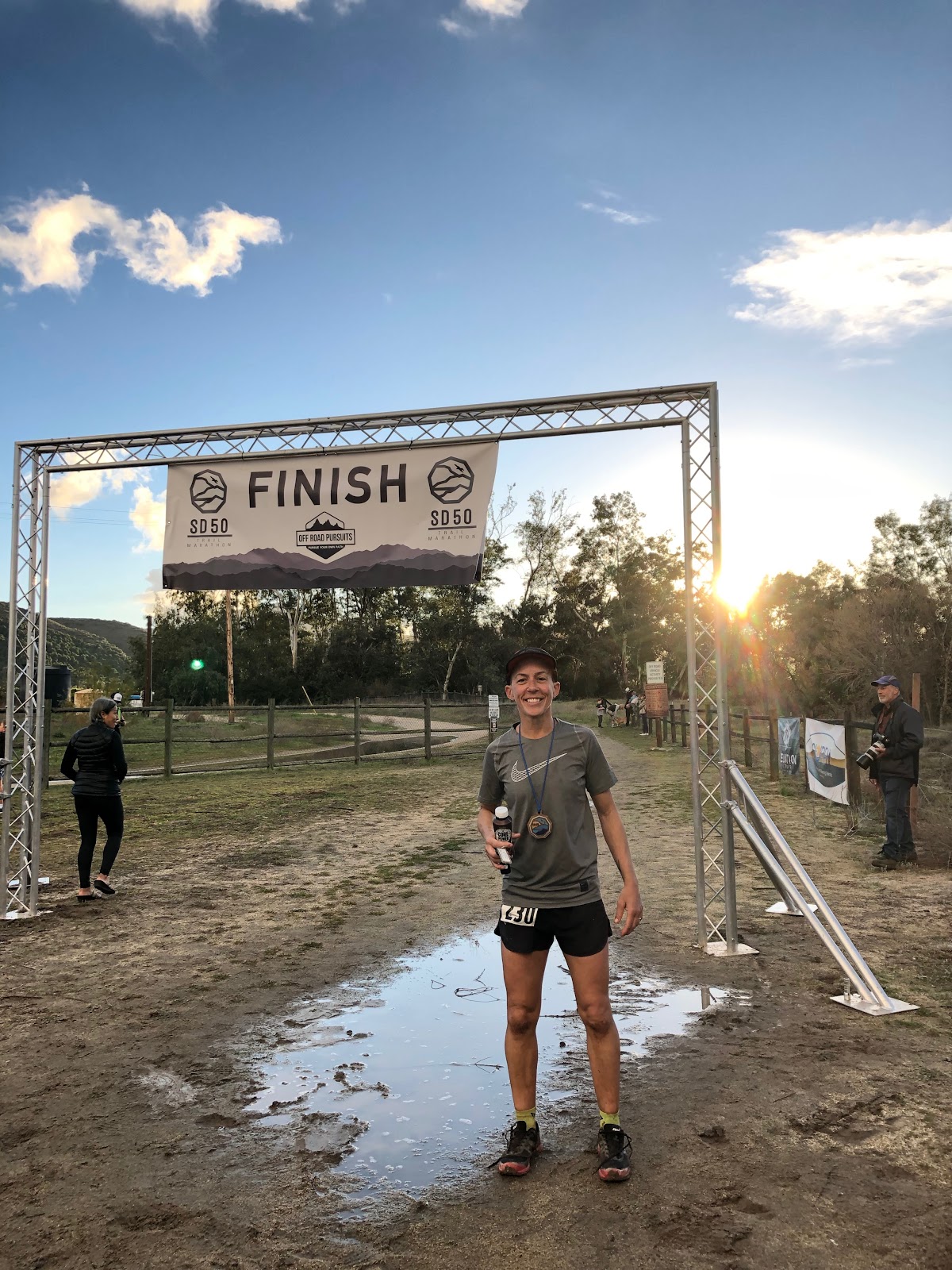 The finish line of the San Diego 50 miler