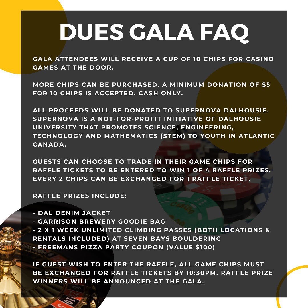 What to know before attending gala!