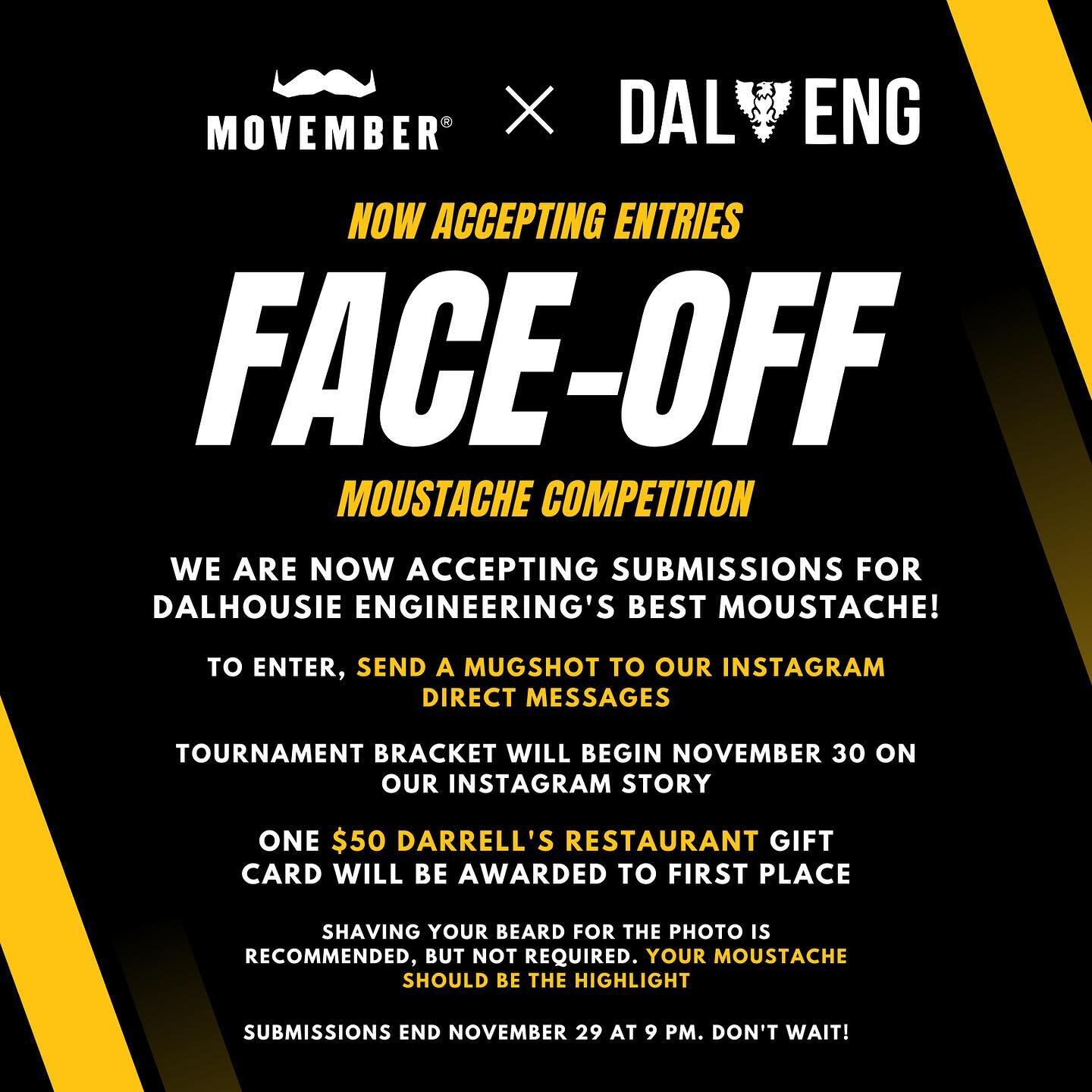 Its the end of Movember and time for the face-off! Submit your mustaches to win!