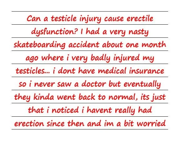 Can A Testicle Injury Cause Erectile Dysfunction?