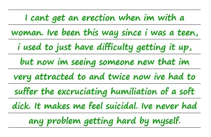 I Cant Get An Erection When Im With A Woman