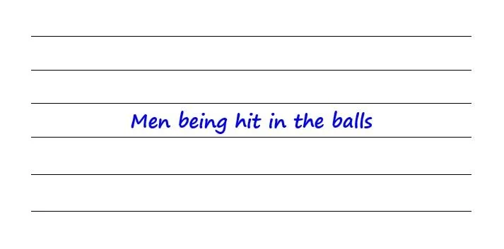 Men Being Hit In The Balls