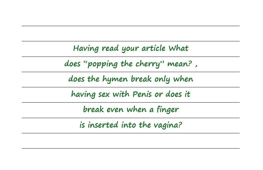 Does The Hymen Break Only When Having Sex With A Penis?