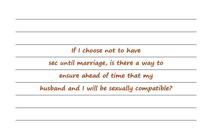 If I Choose Not to Have Sex Until Marriage, is There a Way to Ensure We’ll Be Sexually Compatible?