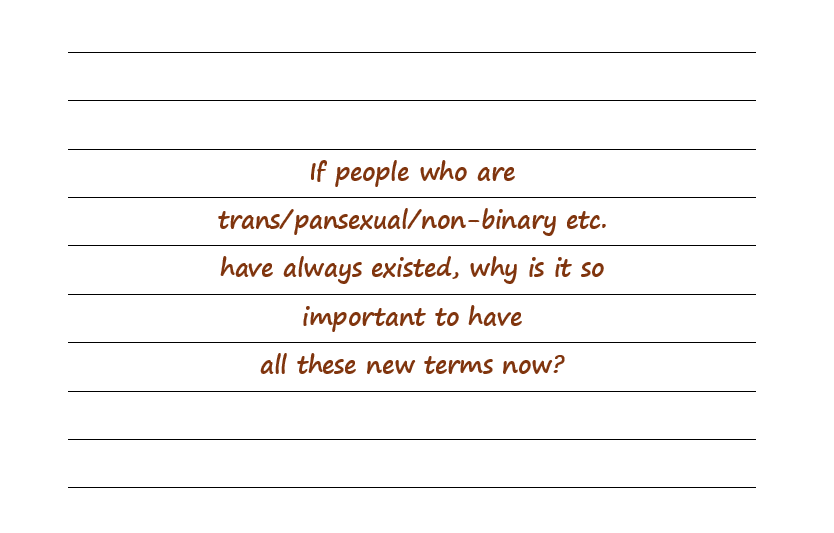If People Who Are Trans Have Always Existed, Why Is It So Important To Have All These New Terms Now?