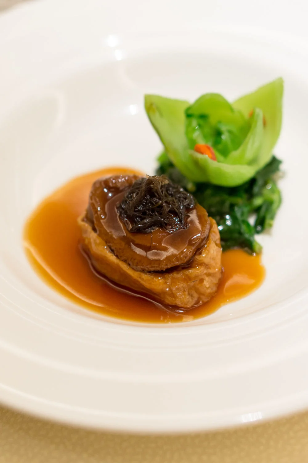 Chinese New Year 2018 - Golden Peony Conrad Centennial Singapore - Braised Australian Abalone in Japanese Beancurd