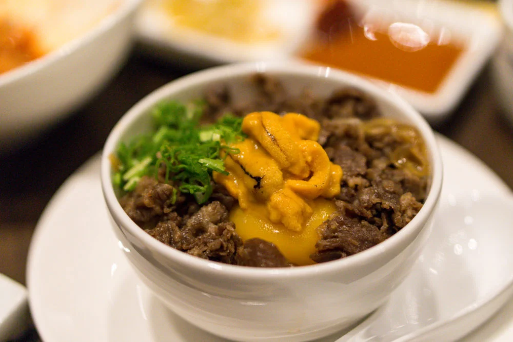 The Gyu Bar - Sukiyaki Beef with Uni & Yolk
