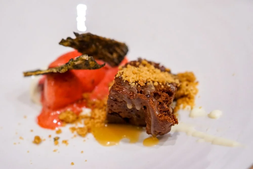 Porta X Ah Hua Kelong, Marine Treasures Menu - Raspberries with Chocolate & Salted Caramel