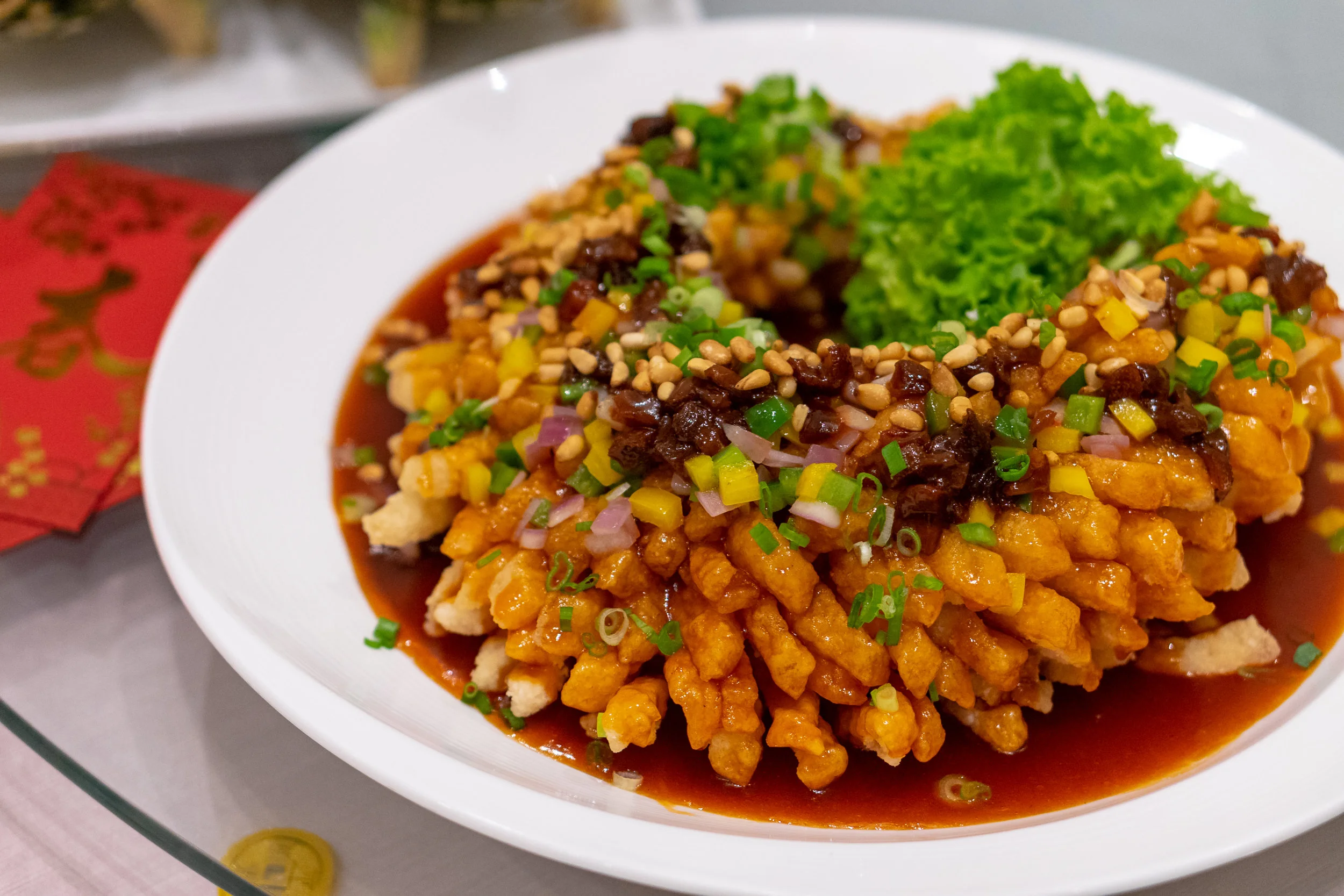 Full of Luck Deep-fried Chilean Seabass with Hawthorn Sauce 福禄盈余 – 山楂糖醋松子鱼