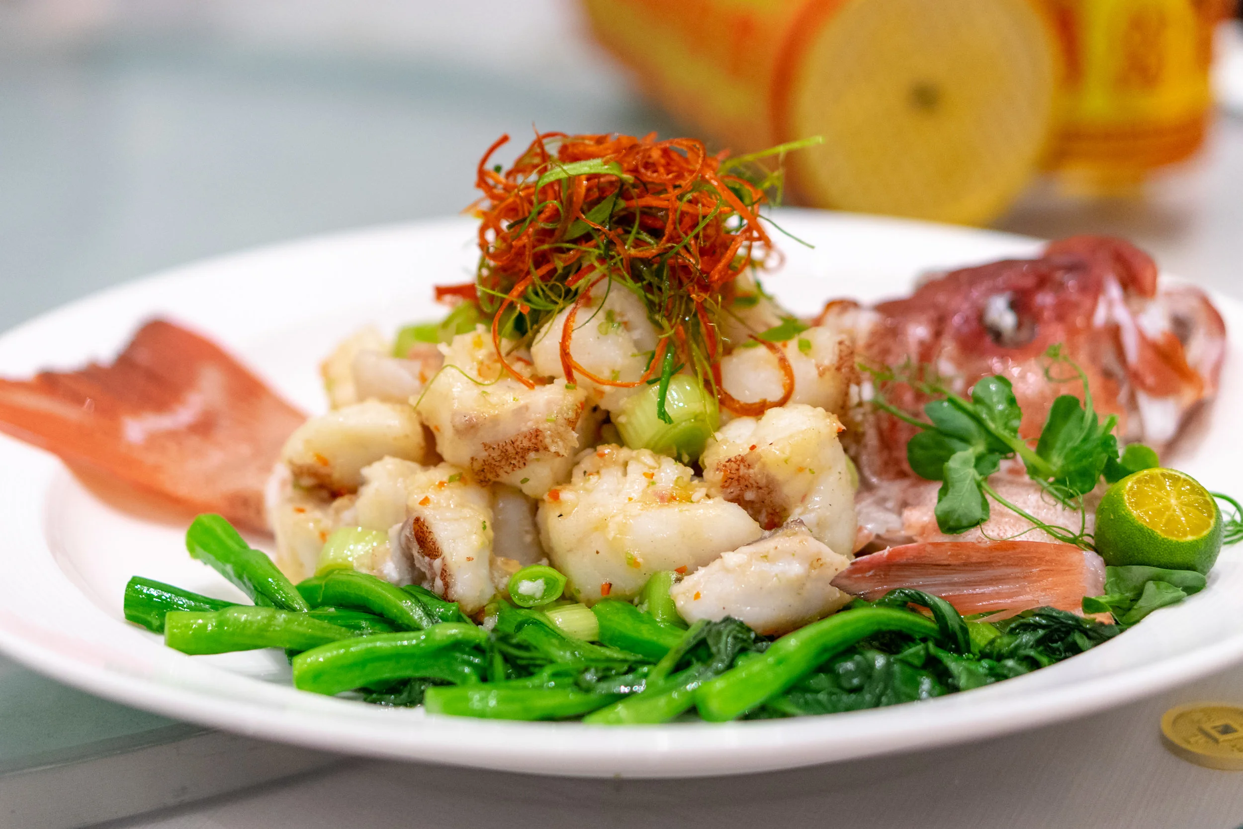 Prosperity Stir-fried Sliced Red Grouper 连年有余 – 金柠鱼露泡斑鱼