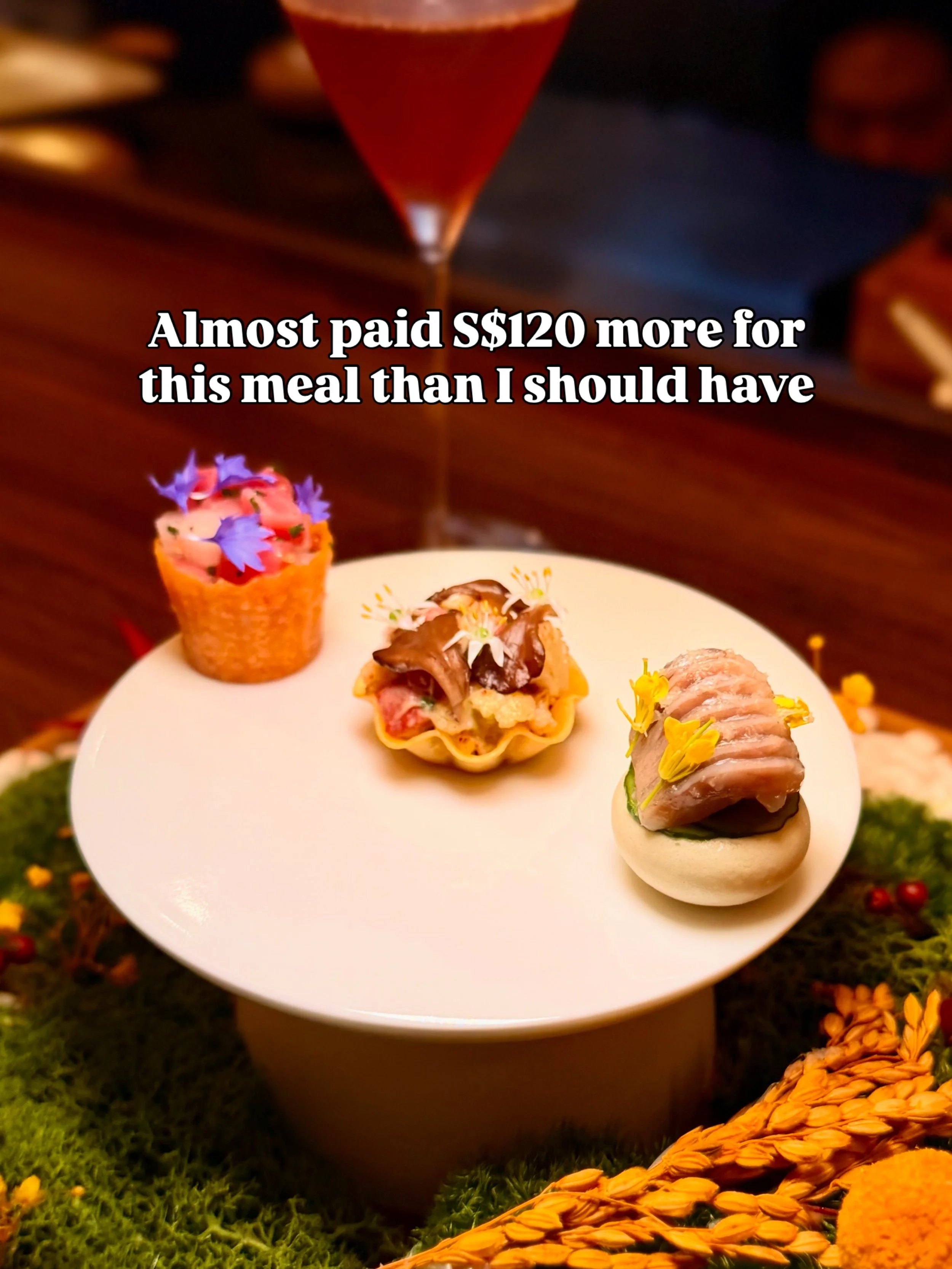If you&rsquo;re dining there, stick with the saltwater prawn. But the A5 Wagyu is worth topping up for.

What was designed for convenience&mdash;an open window from kitchen to the washing area&mdash;unfortunately became an acoustic conduit, so sounds