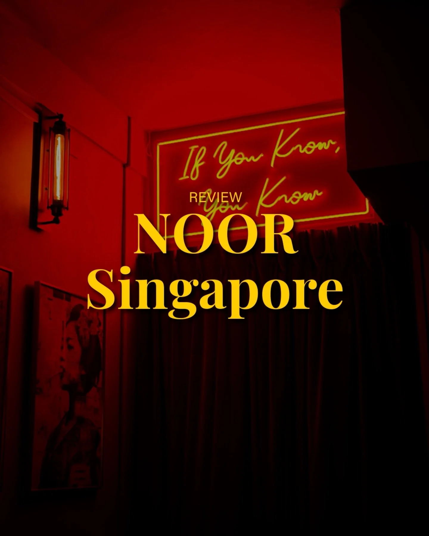 🇸🇬 NOOR Singapore ✅✅✅
(Max. 3️⃣ ticks rating)

What to expect:
&bull; Dining at NOOR feels like a party and a meal! This is not a date night restaurant. With servers that come by with alcohol/shots and an amped-up playlist, this is more of a pre-pa