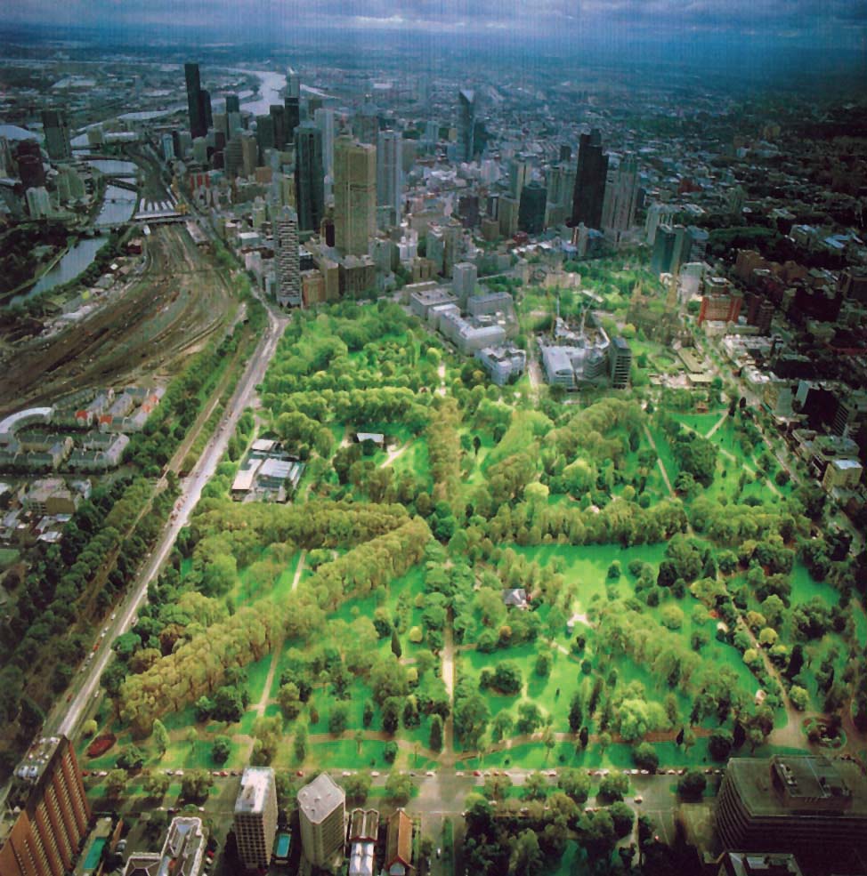 Fitzroy Gardens with elm trees (current)