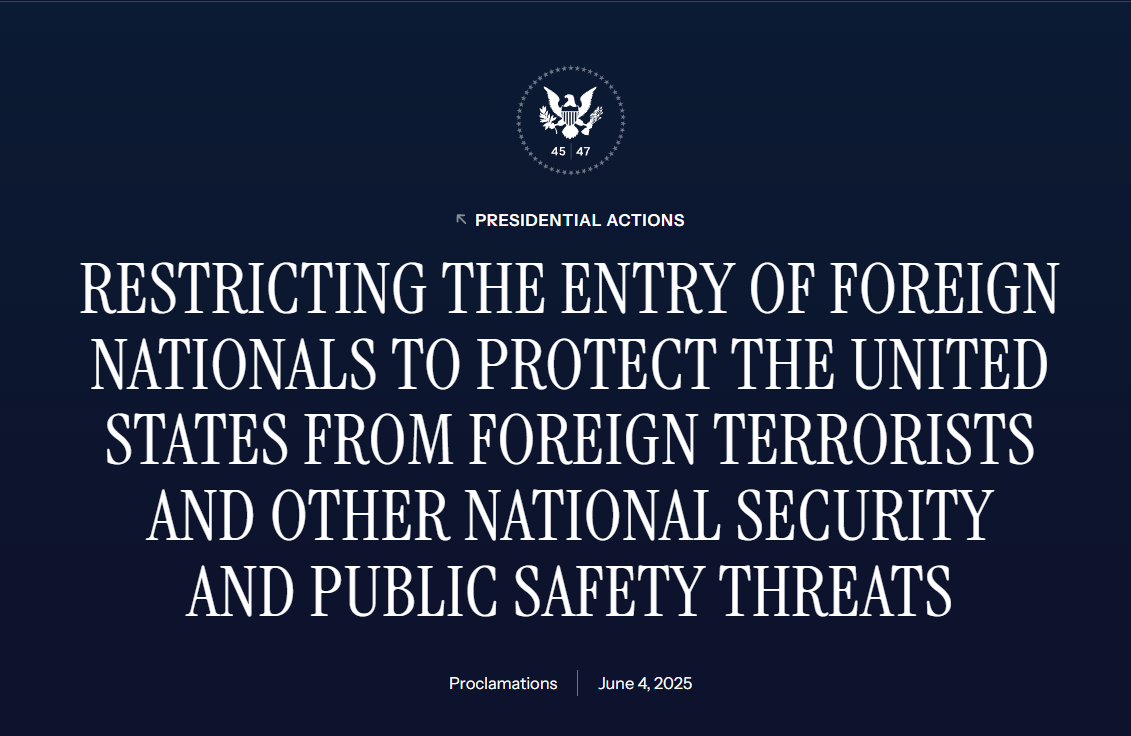 Foreign  National Travel Restrictions