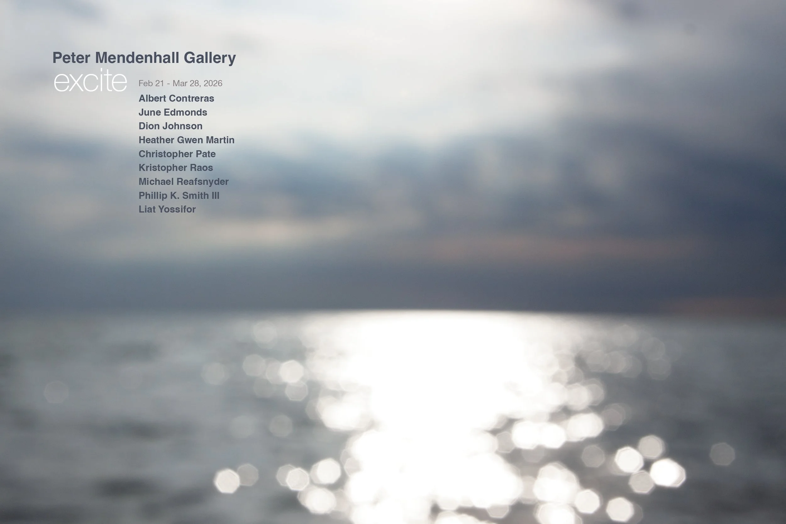 ocean scene with text about exhibition