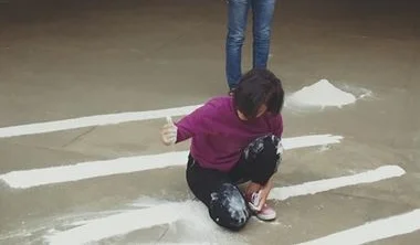 Lines - performance art work. Morni Hill International Performance Art Festival, 2016.