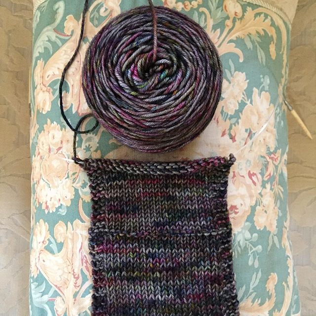 When I ordered Traveler Aran in this color way from Plucky, I was a little disappointed at how dark it seemed but I am sooo glad I kept it because, as you can see, all the colors work so well together and the vibrancy is not &ldquo;lost&rdquo; as I h