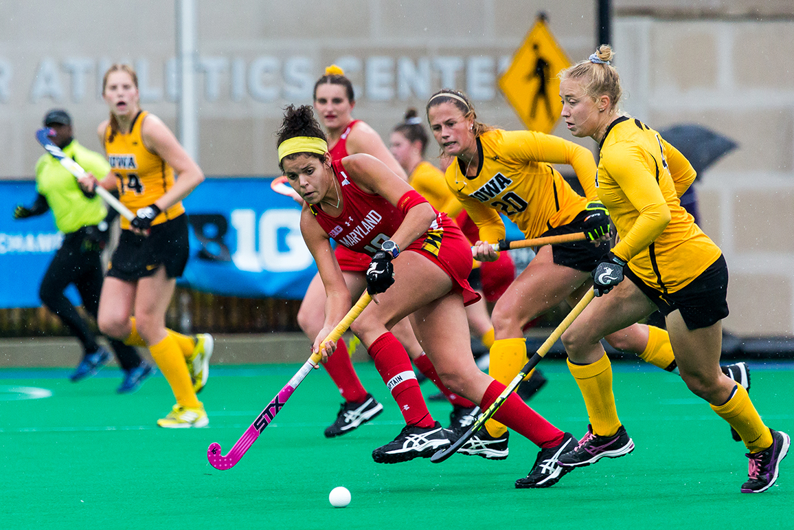  Maryland Forward Linnea Gonzales chases down the ball during the Championship Game in the Big Ten Field Hockey Tournament at Lakeside Field in Evanston, IL on Sunday, Nov. 3, 2018. The no. 2 ranked Terrapins defeated the no. 8 ranked Hawkeyes 2-1.  