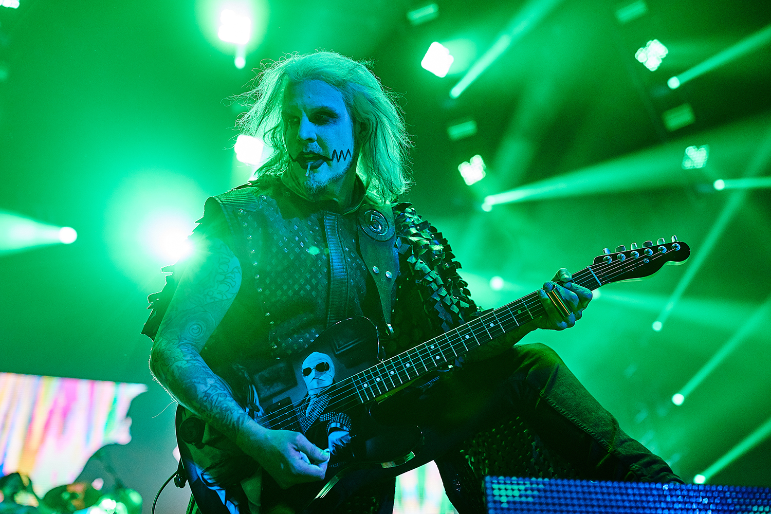  Rob Zombie's guitarist John 5 performs during a concert as part of the Twins of Evil Tour at the US Cellular Center in Cedar Rapids on Saturday, Aug. 10, 2019.  