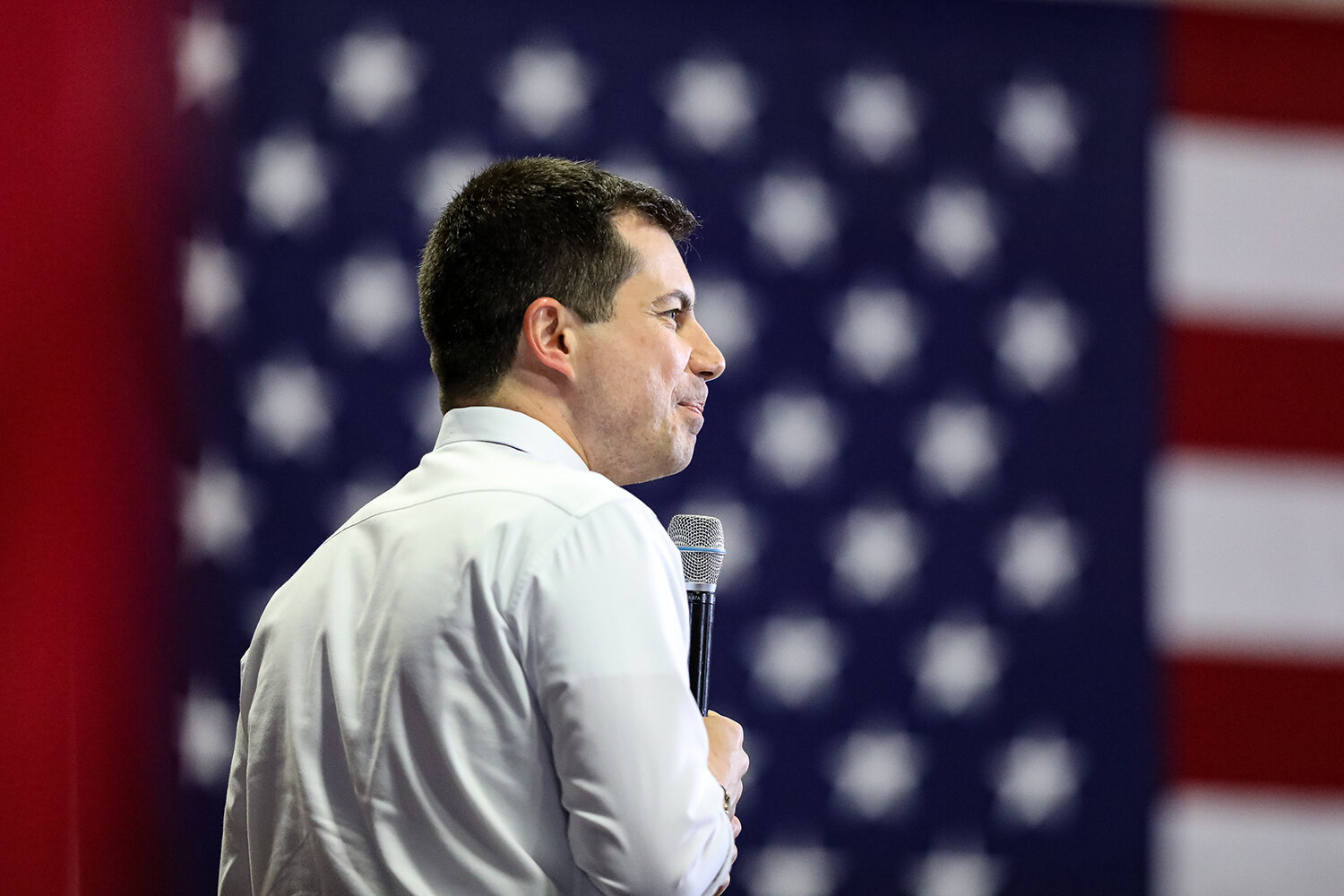  Democratic Presidential hopeful Pete Buttigieg addresses supporters during a campaign rally at Northwest Junior High in Coralville, IA on Sunday, Feb. 2, 2020. 