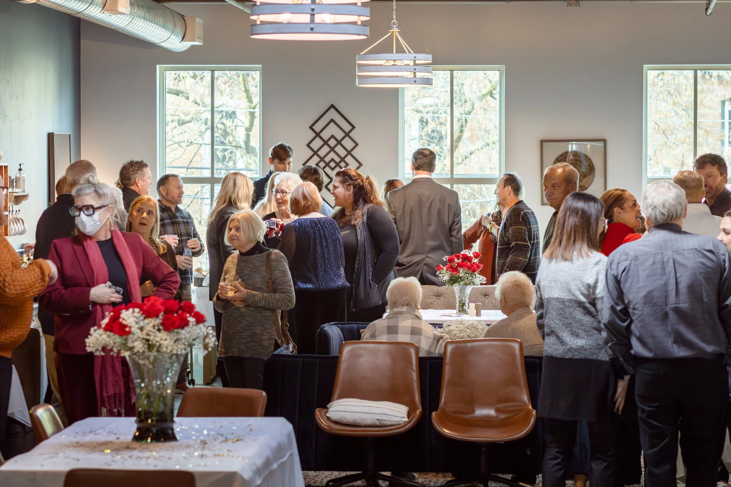 An elevated micro ceremony at The Nest allowed for guests to mingle before and after the ceremony to celebrate.