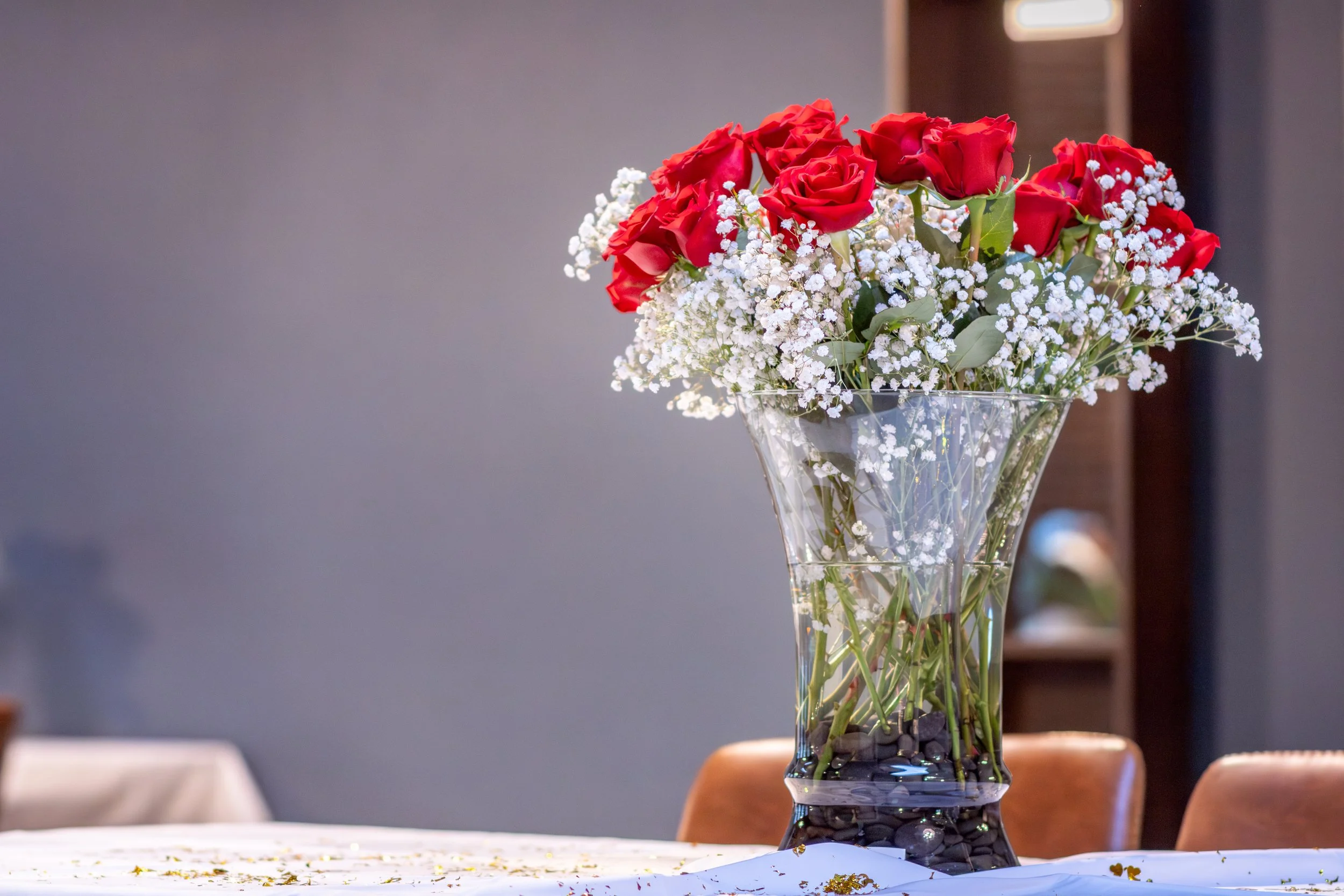 Elevated micro wedding setup at The Nest, a modern micro wedding venue in Green Bay, Wisconsin