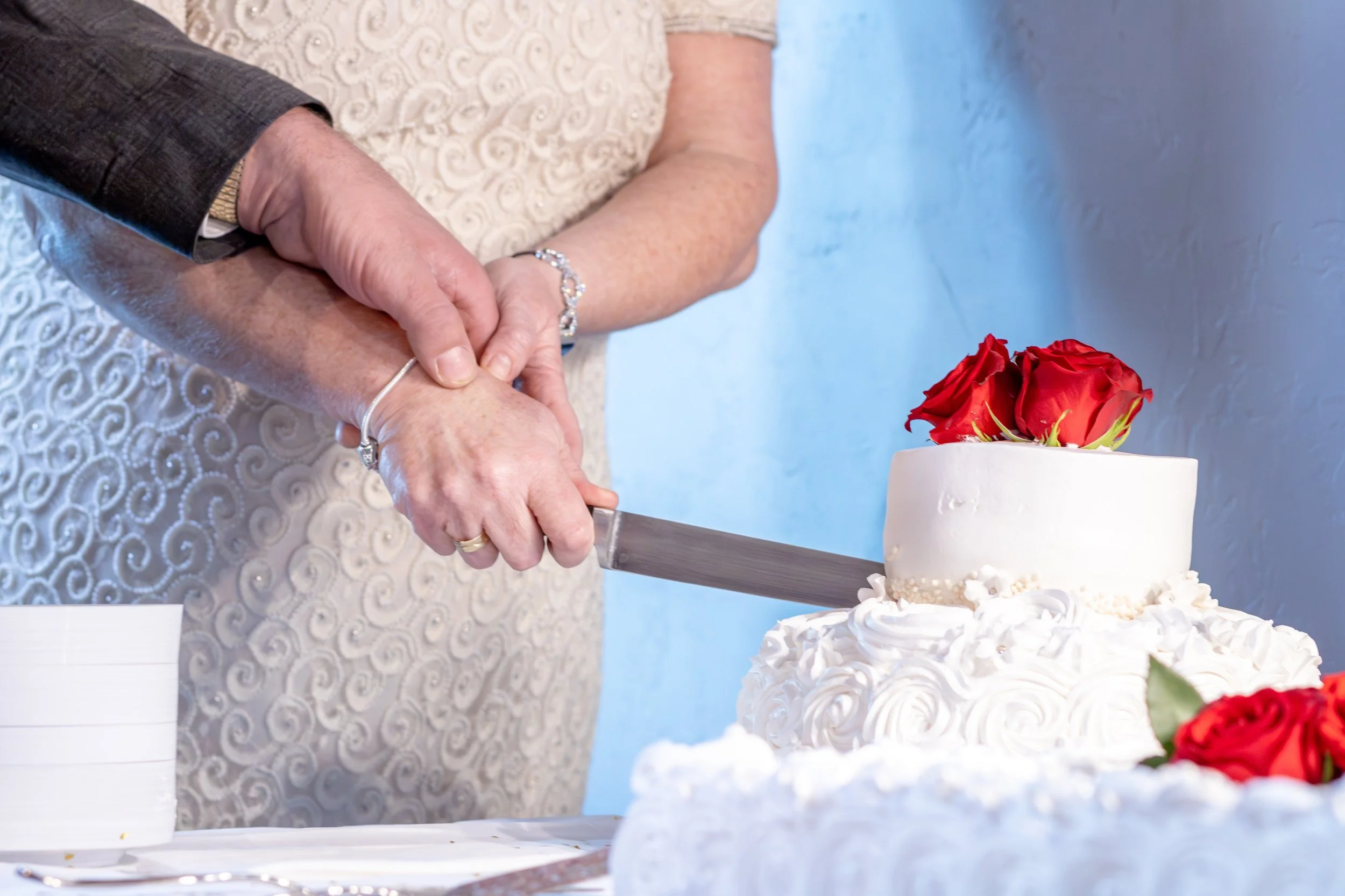 Custom food and drink setup for a micro wedding reception at The Nest in Green Bay, Wisconsin