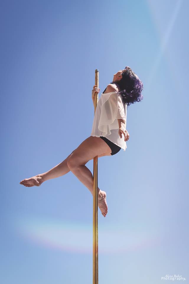 Heather Outside Pole.jpg