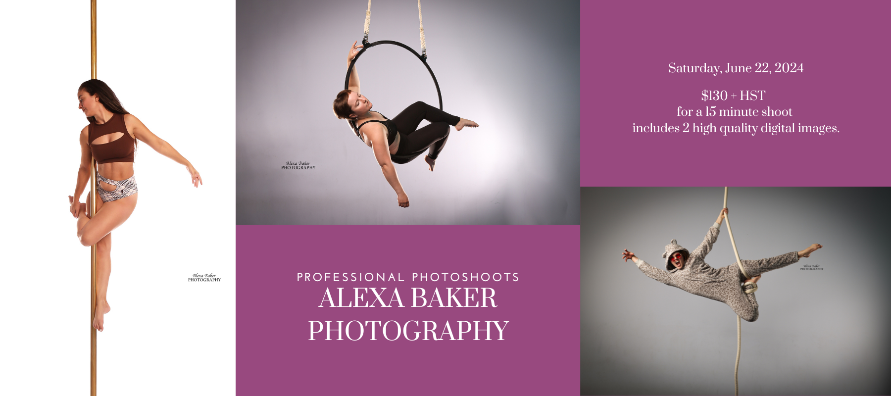 Professional Pole and Aerial Photoshoots with Alexa Baker