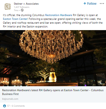 Easton Town Center Social Media