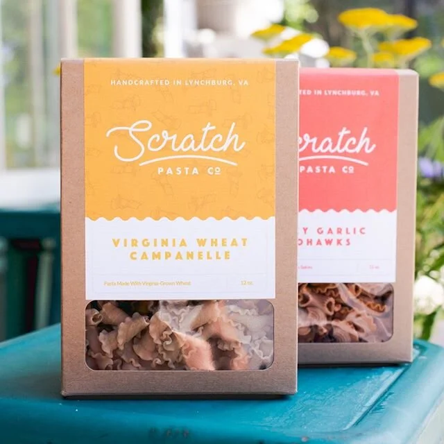 New on our shelves, we're excited to welcome small-batch pastas from @scratchpasta in Leesburg, VA! Try their Virginia Wheat Campanelle or Spicy Garlic Mohawks for dinner tonight! 😍