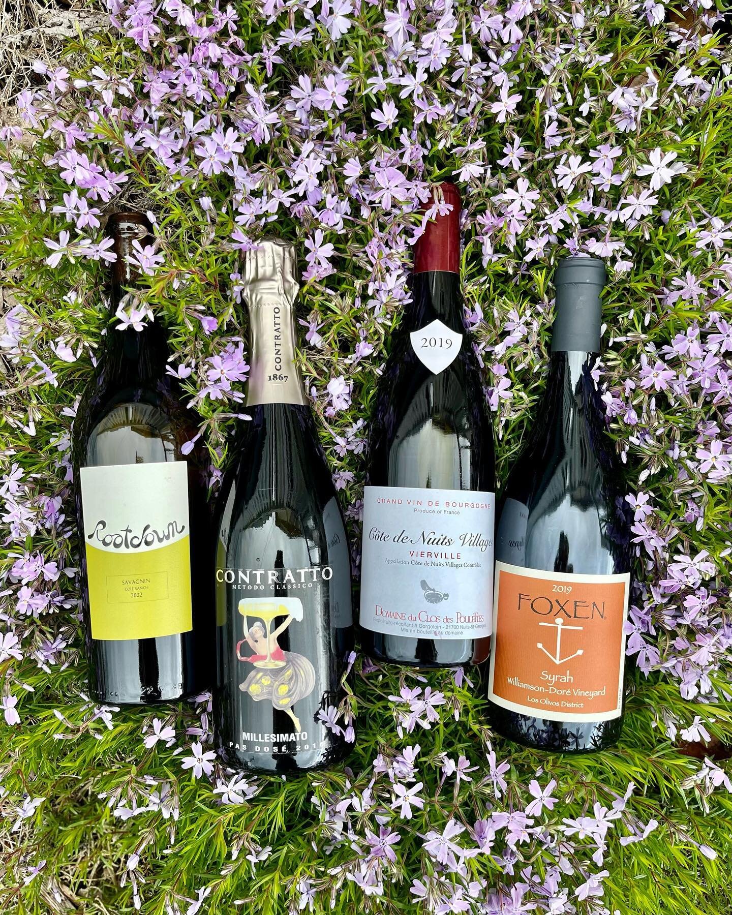 There&rsquo;s still a few seats left for our First Saturday tasting with Mark Longsworth! Here&rsquo;s a sneak peak at what we&rsquo;ll be pouring as we get ready for the warm weather ahead ☀️